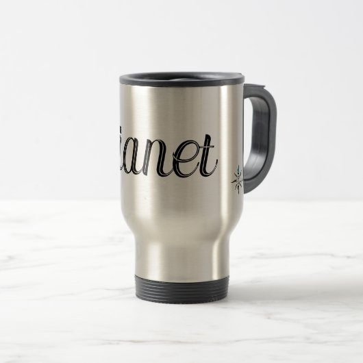 De Voyage Nom personnalisable Travel Mug (Devant droit)