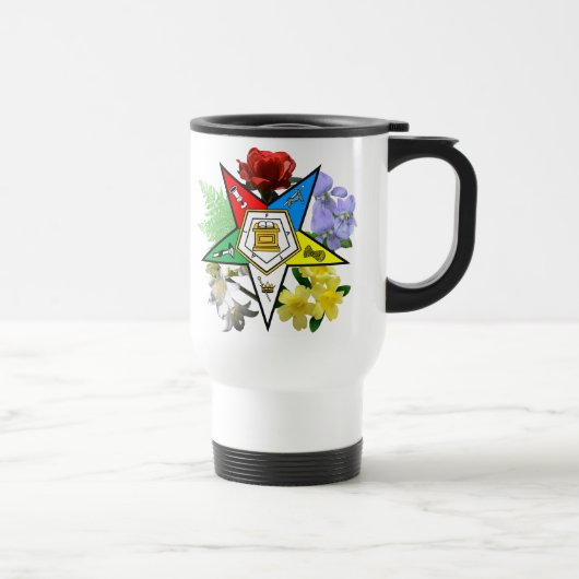 De Voyage OES floral Emblem Travel Mug (Droite)
