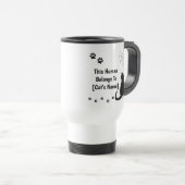De Voyage Personalized Black Cat Travel Mug (Devant droit)