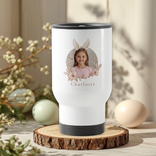 De Voyage Personalized Easter Bunny Photo Travel Mug