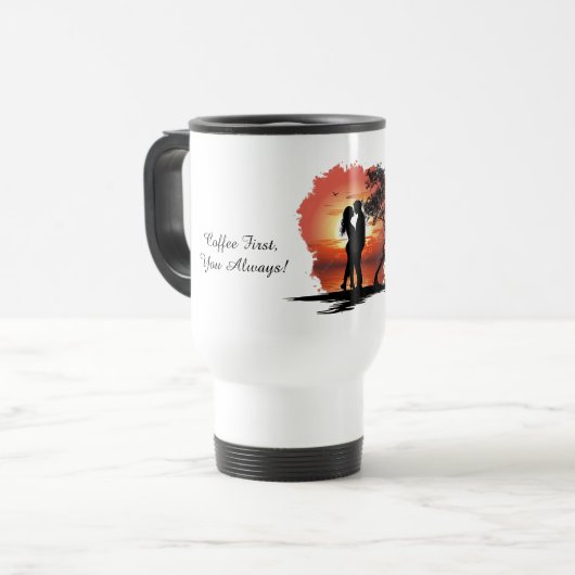 De Voyage Personalized Romantic Commuter Mug for Couples (Devant gauche)