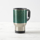 De Voyage Petite Golden Stars Voyager Café Mug Turquoise (Devant droit)