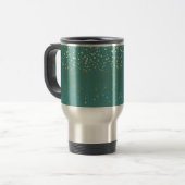 De Voyage Petite Golden Stars Voyager Café Mug Turquoise (Devant gauche)