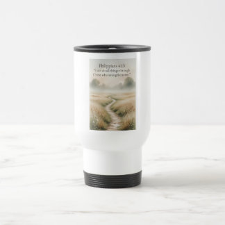 De Voyage Philippians 4:13 Christian Travel Mug