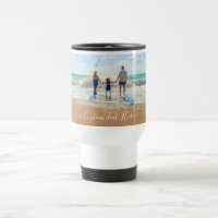 Photo personnalisée Texte Voyager Mug Votre famill