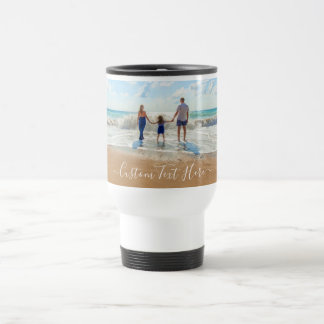 De Voyage Photo personnalisée Texte Voyager Mug Votre famill