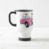 De Voyage Pink Figaro travel mug - roze reisbeker (Gauche)