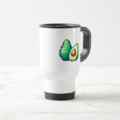 De Voyage Pixel Art Avocado Mug (Devant droit)