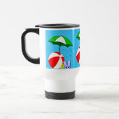 De Voyage Plage Ball Pool parasol Mug (Gauche)