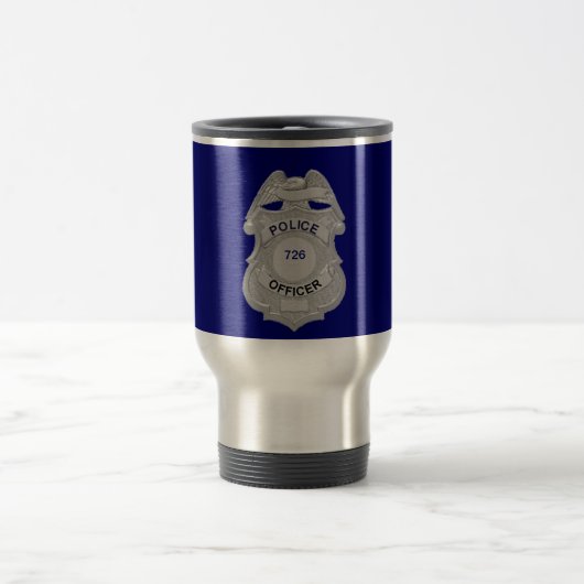 De Voyage Police Officier Badge Custom Mug (Centre)