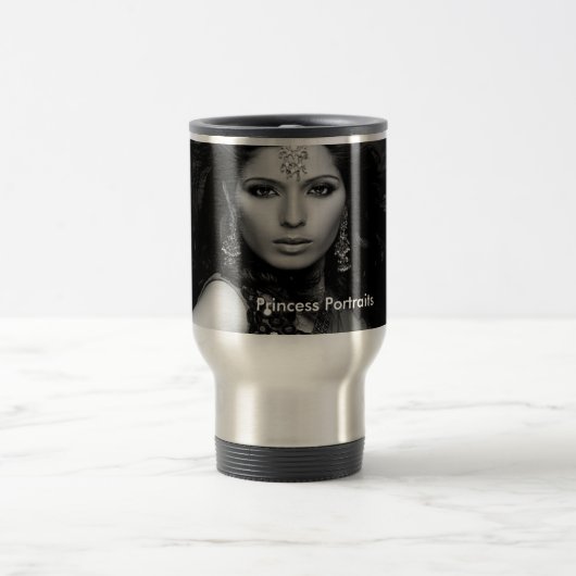 De Voyage Portraits Princess Surdimensionné Mug (B/W) (Centre)