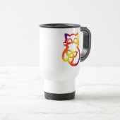De Voyage Rainbow Trinity Knot Celtic Chat Travel Mug (Devant droit)