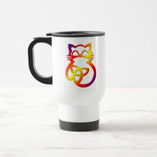 De Voyage Rainbow Trinity Knot Celtic Chat Travel Mug