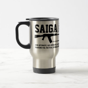 De Voyage Saiga 12 Tactical Combat Shotgun Travel Coffee Mug