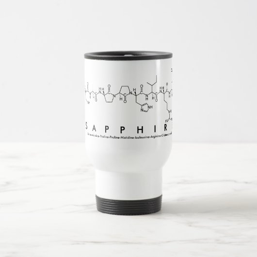 De Voyage Sapphire peptide nom mug (Centre)