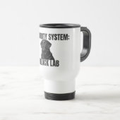 De Voyage Security System Black Lab Travel Mug (Devant droit)