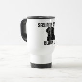 De Voyage Security System Black Lab Travel Mug (Devant gauche)