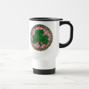 De Voyage Shamrock, treillis Et Noeuds Celtiques Sur Mug Ros