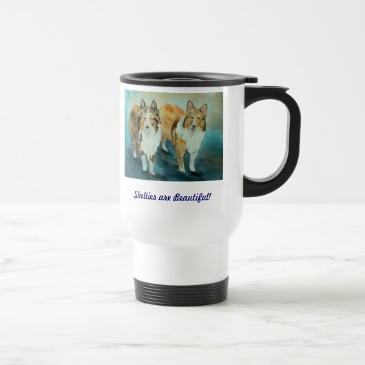 De Voyage Sheltie Travel Mug (Droite)