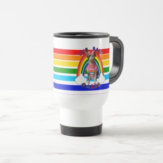 De Voyage Soins Nare Fierté Rainbow Coffee Mug (Devant droit)
