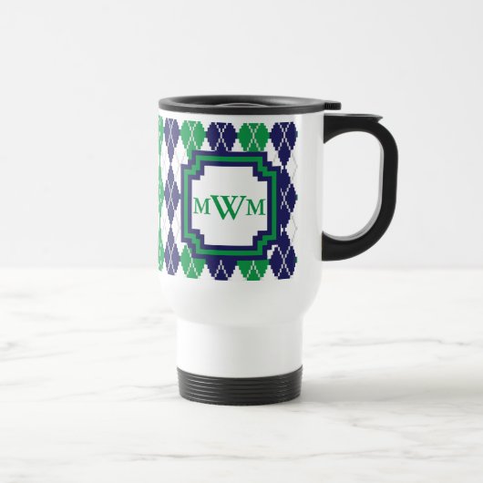 De Voyage Sur le mug Green Argyle (Droite)
