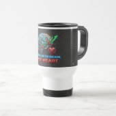 De Voyage Trade With Brain Not Heart Trader Mug (Devant droit)