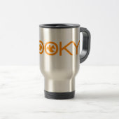 De Voyage Typographie éffrayante Halloween Mug (Devant droit)