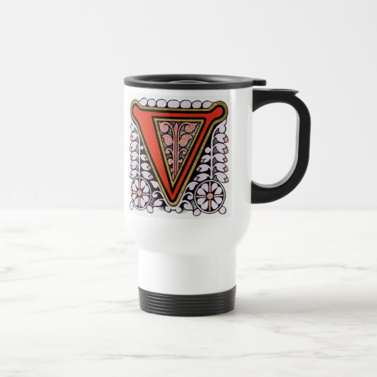 De Voyage 'V' floral - Mug (Droite)