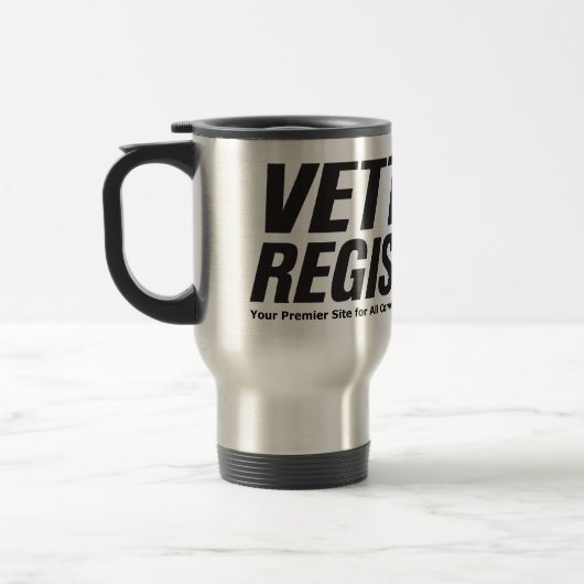 De Voyage Vette Registry Logo Mug (Gauche)