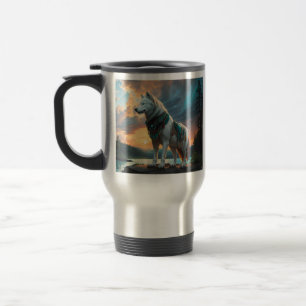 De Voyage Wolf Guardian Travel Mug