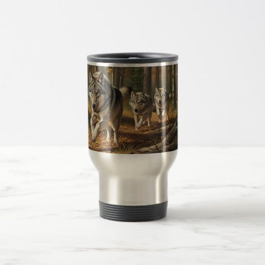 De Voyage Wolf Travel Comuter Mug style 1 (Centre)