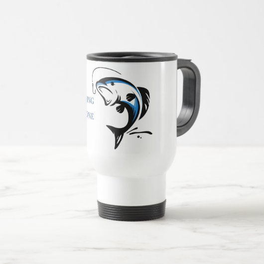 De Voyage Yellowstone Gone Fishing Travel Mug (Devant droit)