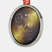 De Voyager Golden Record Metalen Ornament (Links)