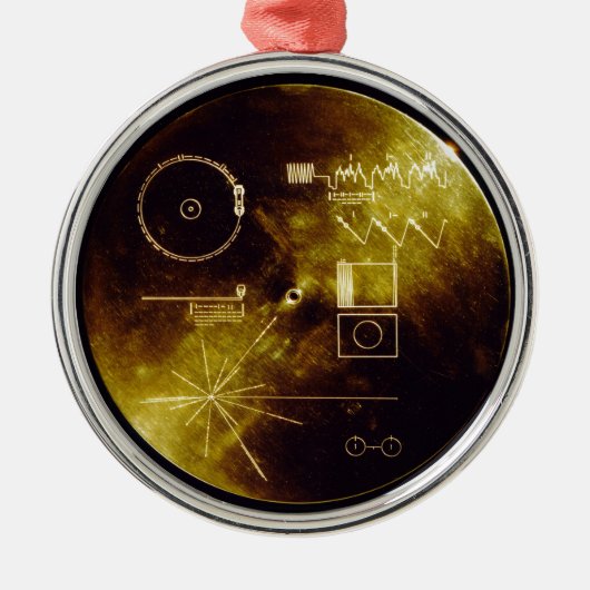 De Voyager Golden Record Metalen Ornament (Voorkant)