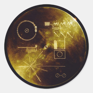 De Voyager Golden Record Ronde Sticker