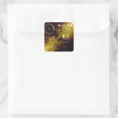De Voyager Golden Record Vierkante Sticker (Tas)