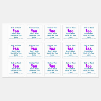 De vraag of de Tekst 988 wachten niet Labels