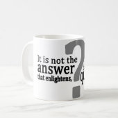 De vraag verheldert de Mok (Voorkant links)