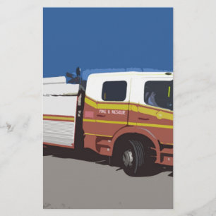 De Vrachtwagen van de brand Briefpapier