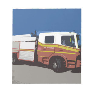 De Vrachtwagen van de brand Notitieblok