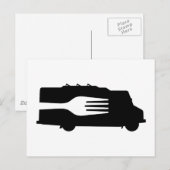 De Vrachtwagen van het voedsel: (Zwart/Witte) Briefkaart (Voorkant / Achterkant)
