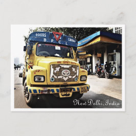 De Vrachtwagen van New Delhi Briefkaart