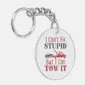 De vrachtwagenchauffeur kan het niet oplossen, maa sleutelhanger (Voorkant Links)