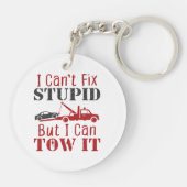 De vrachtwagenchauffeur kan het niet oplossen, maa sleutelhanger (Achterkant)