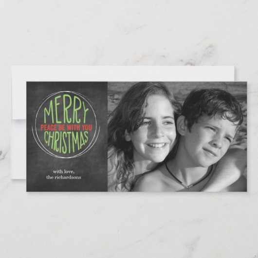 De vrede is met u feestdagenkaart (Voorkant)