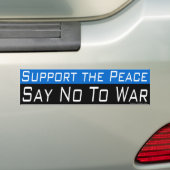 De vrede ondersteunen bumpersticker (Op auto)
