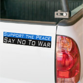 De vrede ondersteunen bumpersticker (Op Truck)