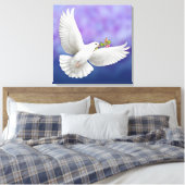 De vredesduif wikkelde canvas afdruk (Insitu (Slaapkamer))