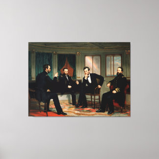 De vredesmakers van George Peter Alexander Healy Canvas Afdruk