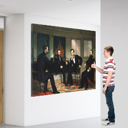 De vredestichters Schilderij van 1868 Canvas Afdruk